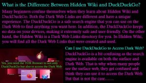 What Is The Difference Between Hidden Wiki And DuckDuckGo-